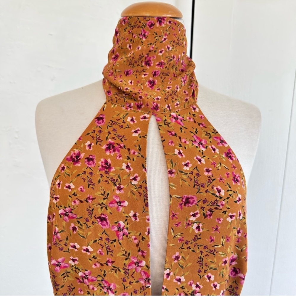 Orange Floral Halter Maxi Dress LoveShackFancy Isabel marant LoveShackFancy - Picture 5 of 9